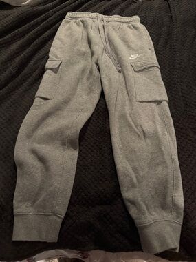 Nike Gray Cargo Joggers for Kids — Soft Fleece Sweatpants